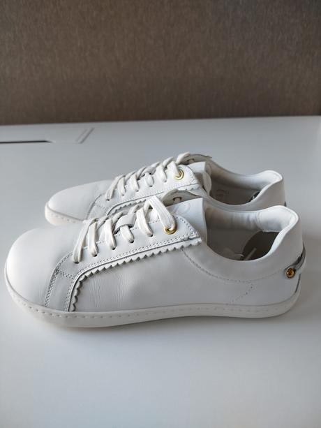 Shapen barefoot tenisky feelin chic white leather, 38