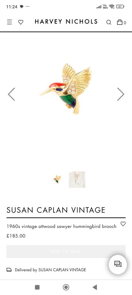 Brošňa kolibrík., 