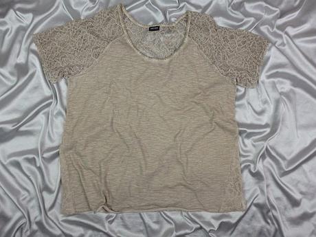 Kvalitné čipkované tričko, xl