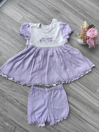 Krásny set šaty s kraťasmi, richelieu,86