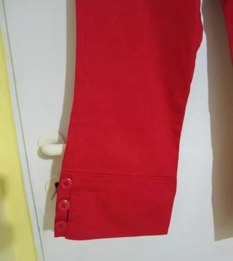 Červené trojštvrťove nohavice, bonprix,m