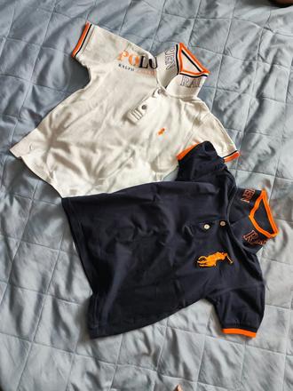 2x tričká rl 7-8r, ralph lauren,128