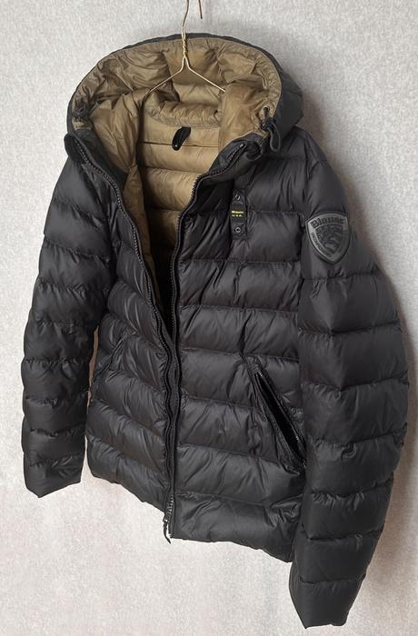 Blauer pánska zimná bunda, s