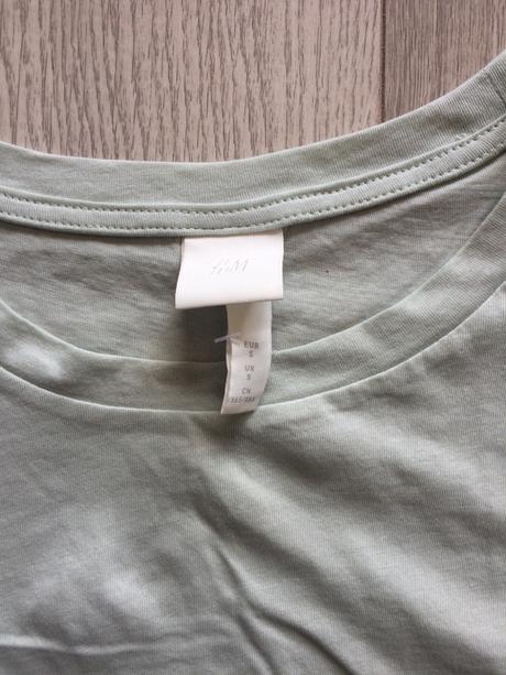 Trendy sexy mintové tričko s uzlom, h&m,s