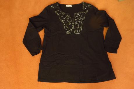 Čierna etno blúza - veľ. m, m