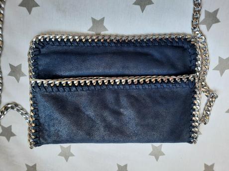 Tmavomodrá semišová kabelka, 