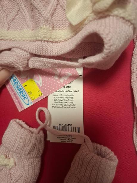 Nové capicky 1-2r ceny od 6eur vypredajove z ceny, 62 / 68