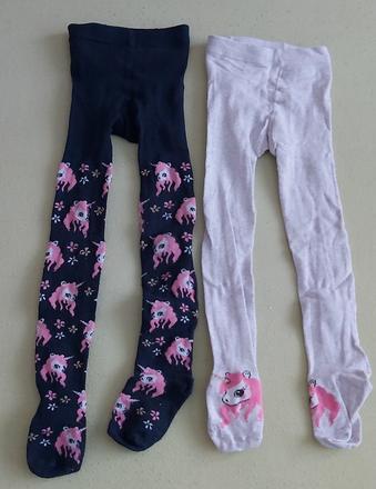 Pančuchy set jednorožce h&m 110/116, h&m,110