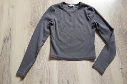 Vrúbkované tričko bershka, bershka,s