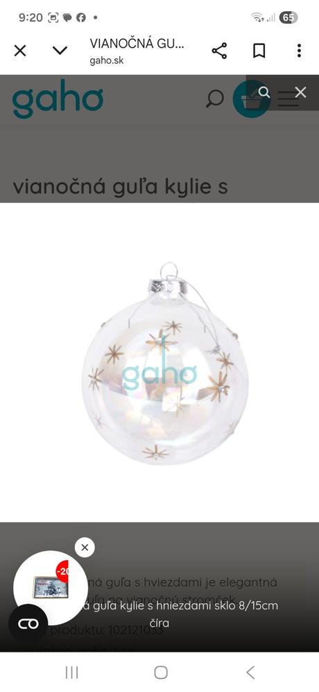 Sklenene gule 10 a 8 cm, 