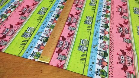 Bavlnená látka - sovy mix - cena za 10 centimetrov,