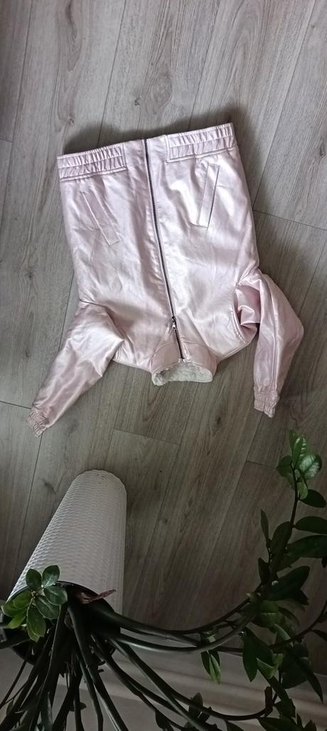 Teplá metalická bundička s kožušinkou, ovs,152