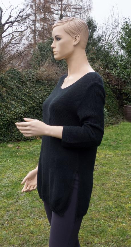 Čierny elegantný pulóver, 40