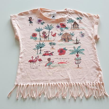 Letné tričko so strapcami, palomino,116