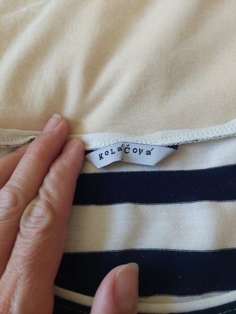 Príjemné tenké tehotenské tričko s 3/4 rukávmi, l