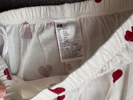 Nenosene krasne pyzamo, h&m,110