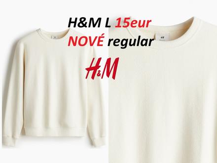 Mikina rybinová biela, h&m,l