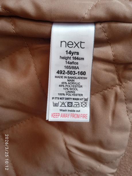 Krásny kabátik, next,164