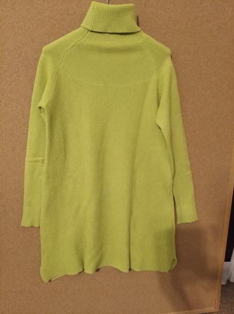 Moderné pleteninové šaty limetkovej farby, l