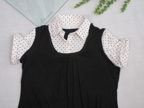Kvalitný čiernobiely top, c&a,50