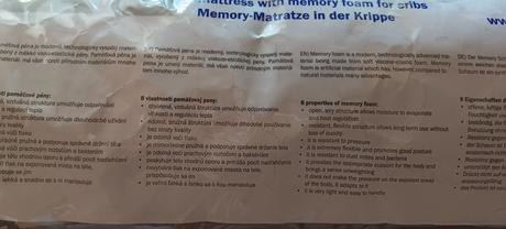 Matrac z pamatovej peny, šírka (cm): 60,dĺžka (cm): 120