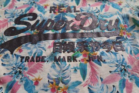 Dámske tričko s tropickým vzorom, superdry,l