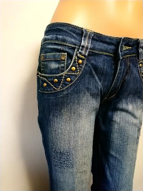 Dámske elastické rifle, go go fashion, l