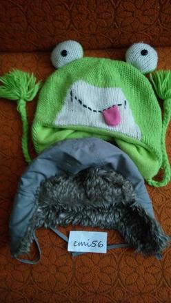 2745. teplé čiapky 2x, h&m,92