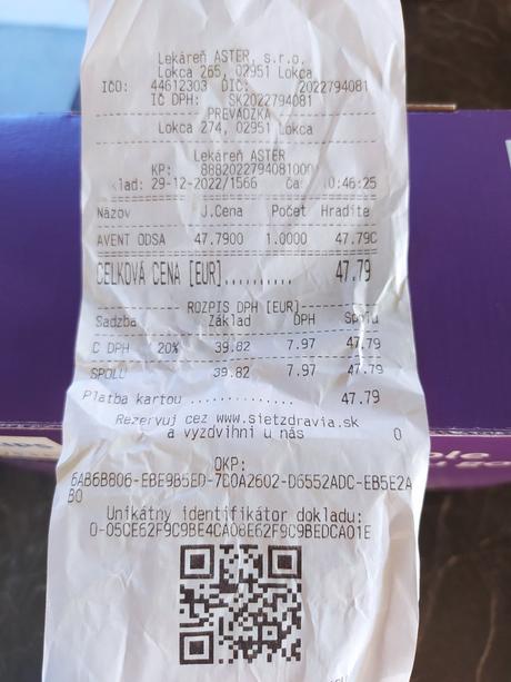 Odsávačka mlieka ručná, 