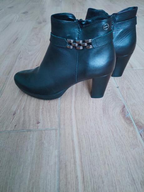 Kožené kotníkové čižmy, tamaris,38