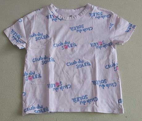 Tričko text a jahoda h&m 110/116, h&m,110