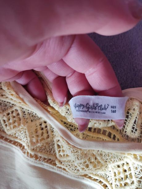 Tričko s čipkou, c&a,140