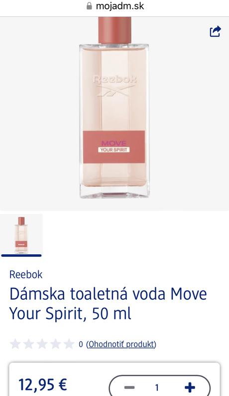 Toaletná voda reebok move your spirit,