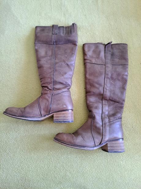 Hnedé kožené čižmy veľkosť 39, 39