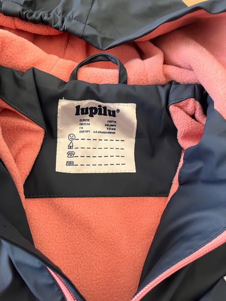 Nepremokavá bunda s podšívkou, lupilu,110