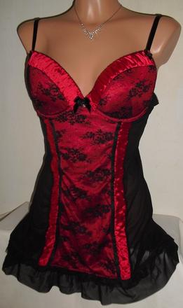 Sexy kosielka korzetova so satenom, s