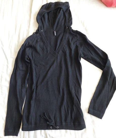 Pulover s kapucňou, fishbone,s