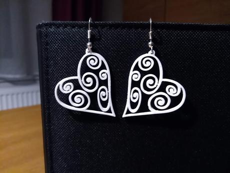 Náušnice srdiečko točky,