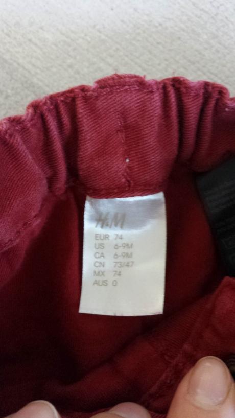 Zateplené nohavice, h&m,74