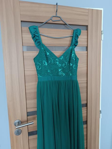 Spoločenské smaragdové šaty, l
