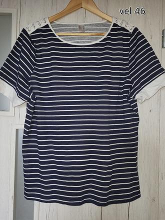 Namornicke tricko s prepletanym rukavom, 46