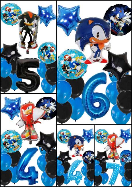 Balóny ježko sonic/knuckles/shadow- až 15/16/17/18, 