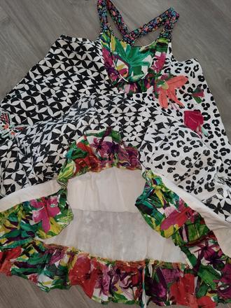 Letné bavlnené kvetinové šaty, 128