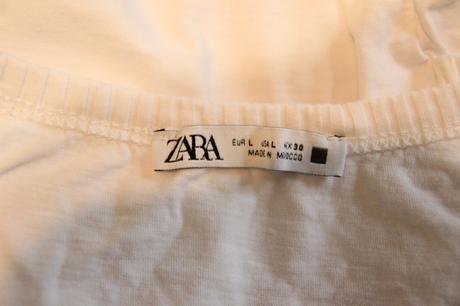 Biely top zara, l, zara,l