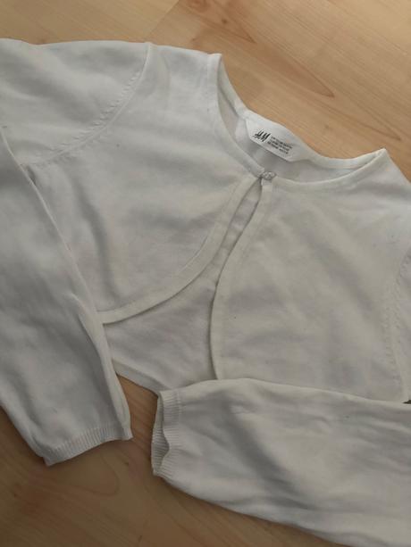 Bolerko biele 8-10 rokov, h&m,140