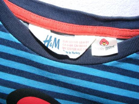Tričko angry birds zn. h&m - 122/128, h&m,122