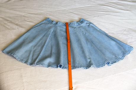 Bledomodrá kruhová bavlnená suknička, reserved,158