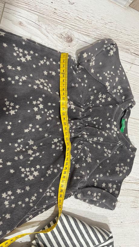 Sivé šaty 92 2ks, benetton,92