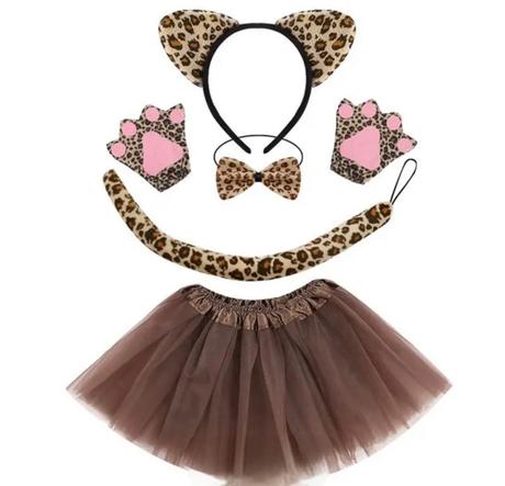 Karnevalový kostým srnka, leopard s nálepkami, 