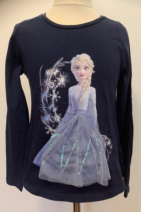 H&m tmavomodré tričko frozen (anna), h&m,134